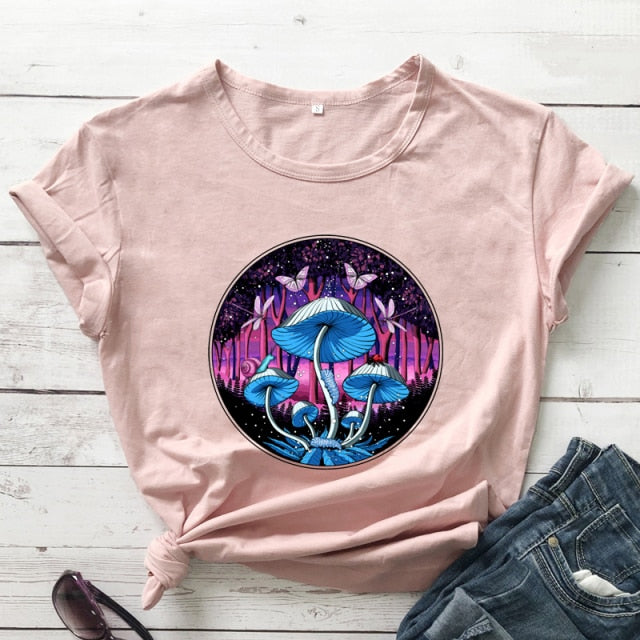 Forest Magic Graphic Mushroom T-Shirt